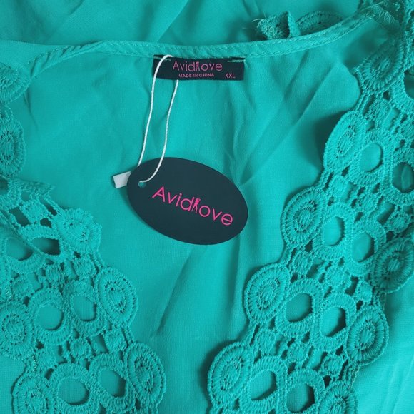 Avidlove Emerald Green Long Sleeve Nightdress Lingerie Size XXL New - Picture 5 of 6
